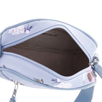 Malá originálne vzorovaná crossbody kabelka svetlomodrá - David Jones Sounita