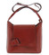 Dámska kožená crossbody kabelka červená - ItalY Misty Dark