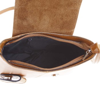 Dámska kožená crossbody kabelka červená - ItalY Misty Dark