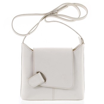 Dámska kožená crossbody kabelka béžová - ItalY Misty Light