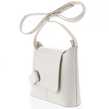 Dámska kožená crossbody kabelka béžová - ItalY Misty Light