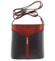 Dámska kožená crossbody kabelka čiernočervená - ItalY Hallie Dark