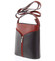 Dámska kožená crossbody kabelka čiernočervená - ItalY Hallie Dark