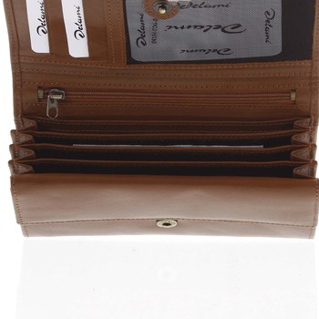 Dámska kožená peňaženka svetlo hnedá - Delami Shelby