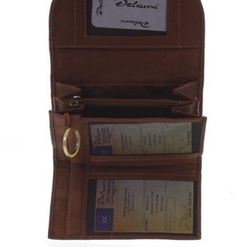 Dámska kožená peňaženka hnedá - Delami Nordana