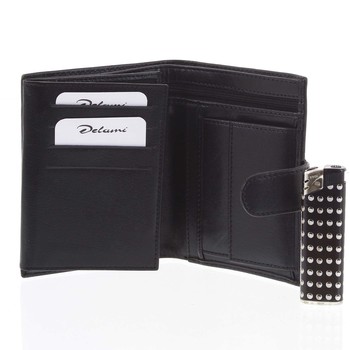 Pánska kožená peňaženka čierna - Delami Delvanio