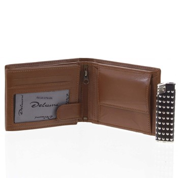 Pánska kožená peňaženka koňaková - Delami Francisco