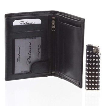 Pánska kožená peňaženka čierna - Delami Jawad 