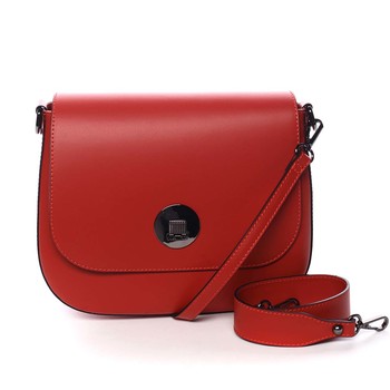 Dámska kožená kabelka červená - ItalY Agustina