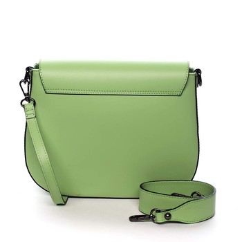 Dámska kožená kabelka pastelovo zelená - ItalY Agustina
