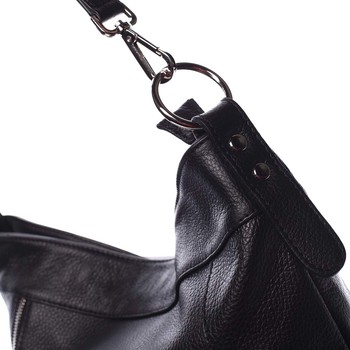 Dámska kožená kabelka čierna - ItalY Djanina