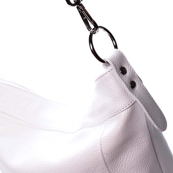 Dámska kožená kabelka biela - ItalY Djanina