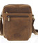 Pánska kožená crossbody taška taupe - WILD Abilio