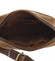Pánska kožená crossbody taška taupe - WILD Abilio