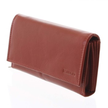 Veľká dámska kožená peňaženka červená - Bellugio Omega