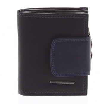 Dámska kožená peňaženka malá čierno modrá - Bellugio Gredel