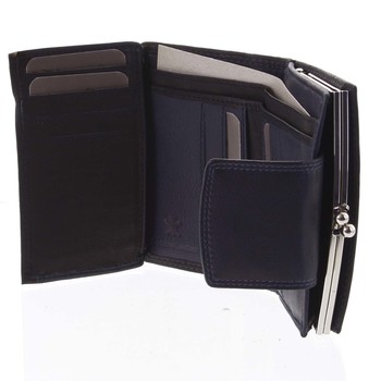 Luxusná dámska kožená peňaženka čiernomodrá - Bellugio Armi