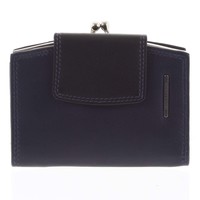 Luxusná dámska kožená peňaženka modročierna - Bellugio Armi
