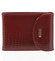 Luxusné kožené puzdro na kreditné karty červené - Ellini Cher