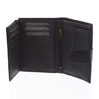 Pánska kožená peňaženka čierna - WILD 7300