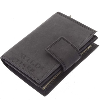 Kožená peňaženka čierna - WILD Tiger