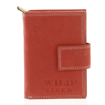 Kožená peňaženka červená - WILD Tiger