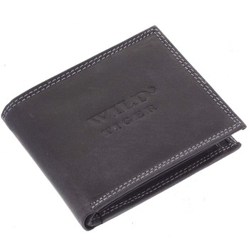 Pánska kožená peňaženka čierna - WILD Vladmir
