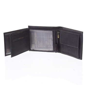 Pánska kožená peňaženka čierna - WILD Vladmir