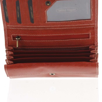 Dámska kožená peňaženka červená - WILD Nataniela