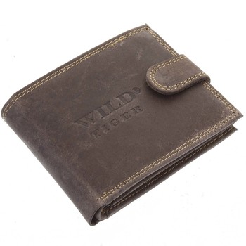 Pánska kožená peňaženka tmavo hnedá - WILD 2800