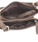 Pánska kožená crossbody taška tmavohnedá - WILD Graison