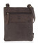 Pánska kožená crossbody taška tmavohnedá - WILD Graison