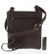 Pánska kožená crossbody taška tmavohnedá - WILD Graison