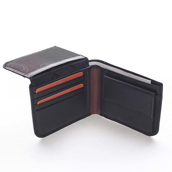 Pánska kožená peňaženka čierna - Pierre Cardin Tilak Red