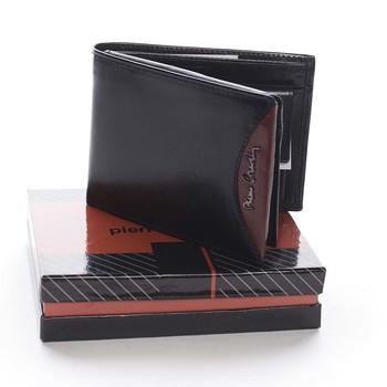 Pánska kožená peňaženka čierna - Pierre Cardin Mack Rosso