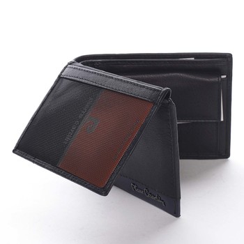 Pánska kožená peňaženka čierna - Pierre Cardin Mikel Blue