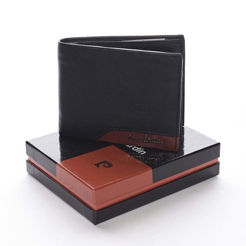 Pánska kožená peňaženka čierna - Pierre Cardin Mikel Rosso