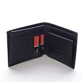 Pánska kožená peňaženka čierna - Pierre Cardin Mário