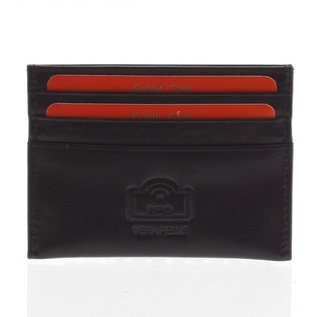 Kožené puzdro na kreditné karty čierne - Pierre Cardin 2900 Blu