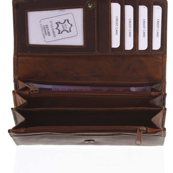 Dámska kožená peňaženka hnedá - Tomas Suave