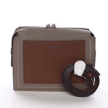 Dámska crossbody kabelka taupe - David Jones Brite