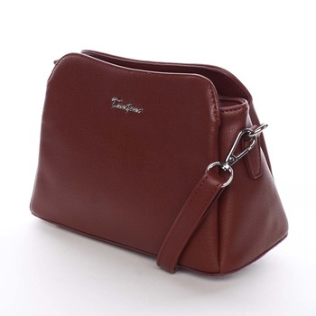 Dámska crossbody kabelka tmavočervená - David Jones Hame