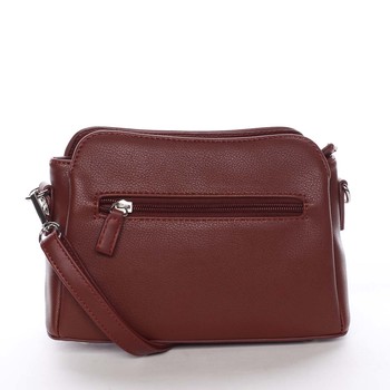 Dámska crossbody kabelka tmavočervená - David Jones Hame