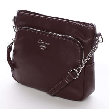 Dámska crossbody kabelka tmavá vínová - David Jones Imani