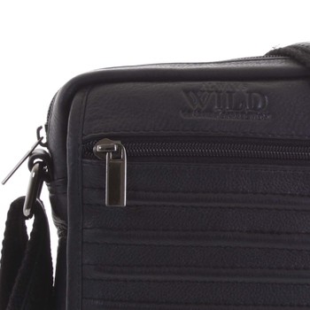 Malá luxusná pánska crossbody taška na doklady čierna - WILD Abdel
