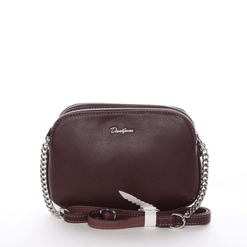 Dámska crossbody kabelka tmavá vínová - David Jones Beatriz