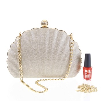 Dámska listová kabelka zlatá - Michelle Moon Seashell
