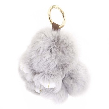 Chlpatý prívesok sivý - Rabbit 03