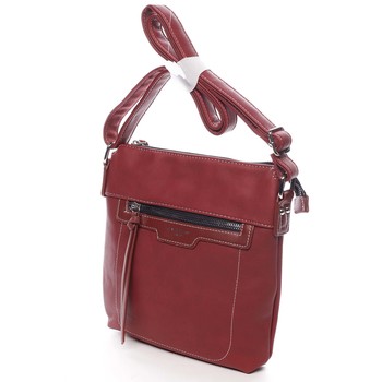 Dámska crossbody kabelka tmavo červená - David Jones Rhona 