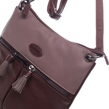 Dámska crossbody kabelka tmavá vínová - David Jones Blanka